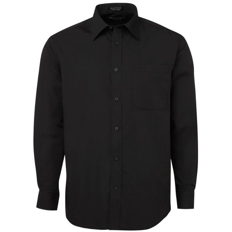 Black Long Sleeve Poplin Shirt