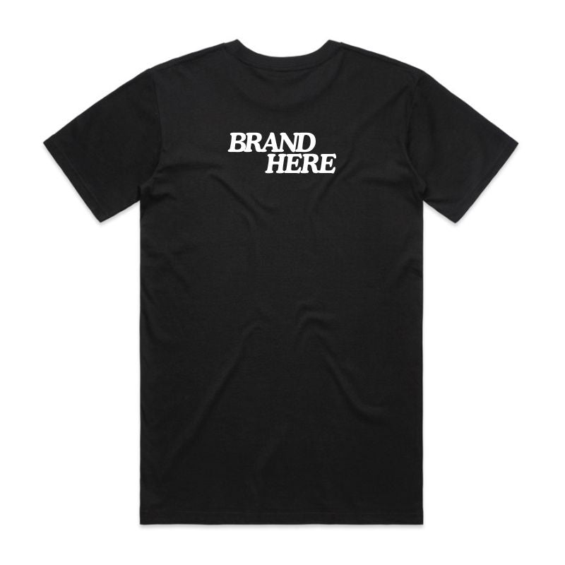 Black T-Shirt - Custom Branded (White Print Only)