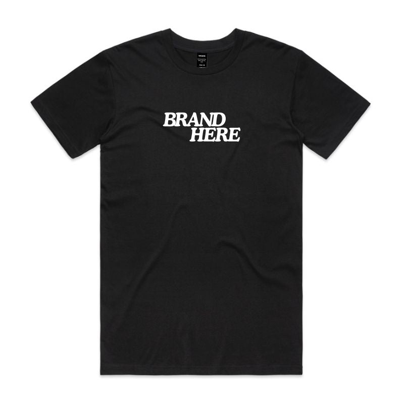 Black T-Shirt - Custom Branded (White Print Only)