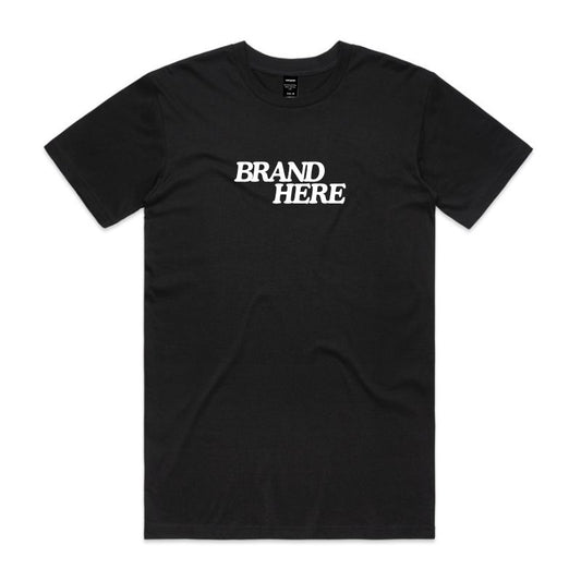 Black T-Shirt - Custom Branded (White Print Only)