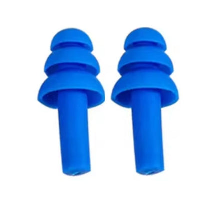 Silicone Reusable Earplugs Hearing Protector With Box - Blue