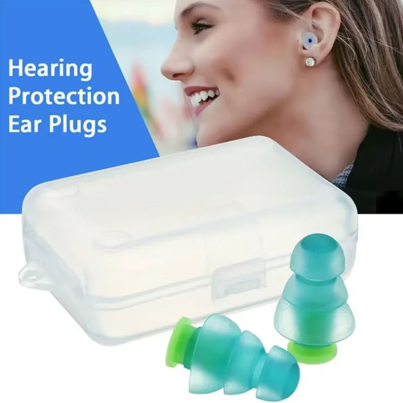 Reusable Silicone Earplugs - Green