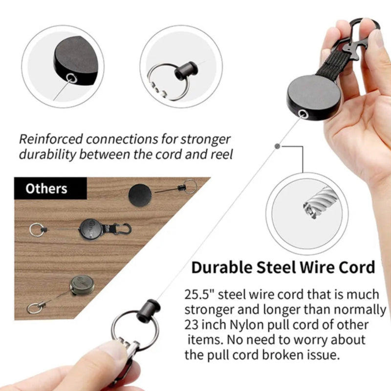 Retractable Keychain with Bottle Opener