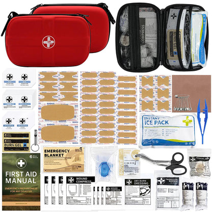 Compact Comprehensive First Aid Kit - Waterproof Case - 106 Items