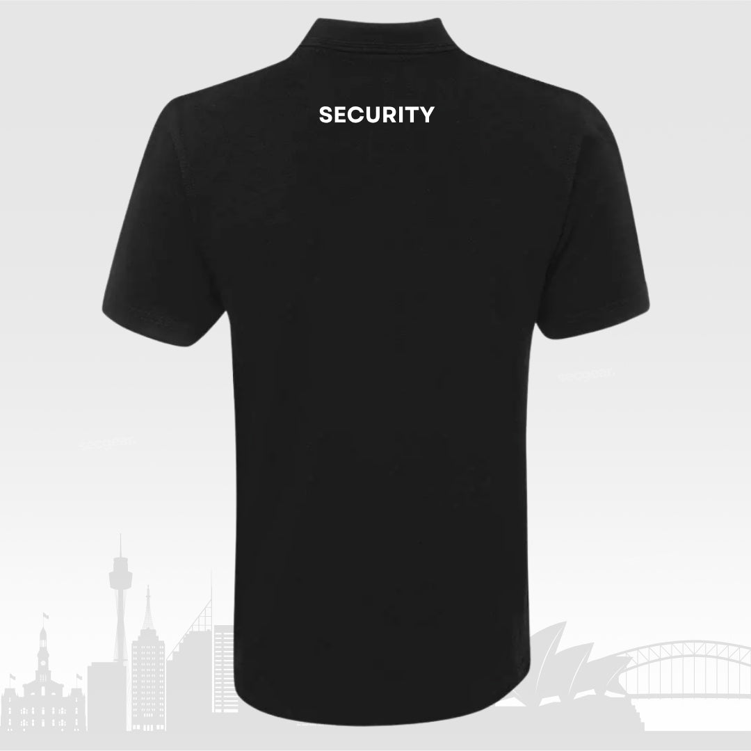 Secgear Black Security Polo - Embroidery Font